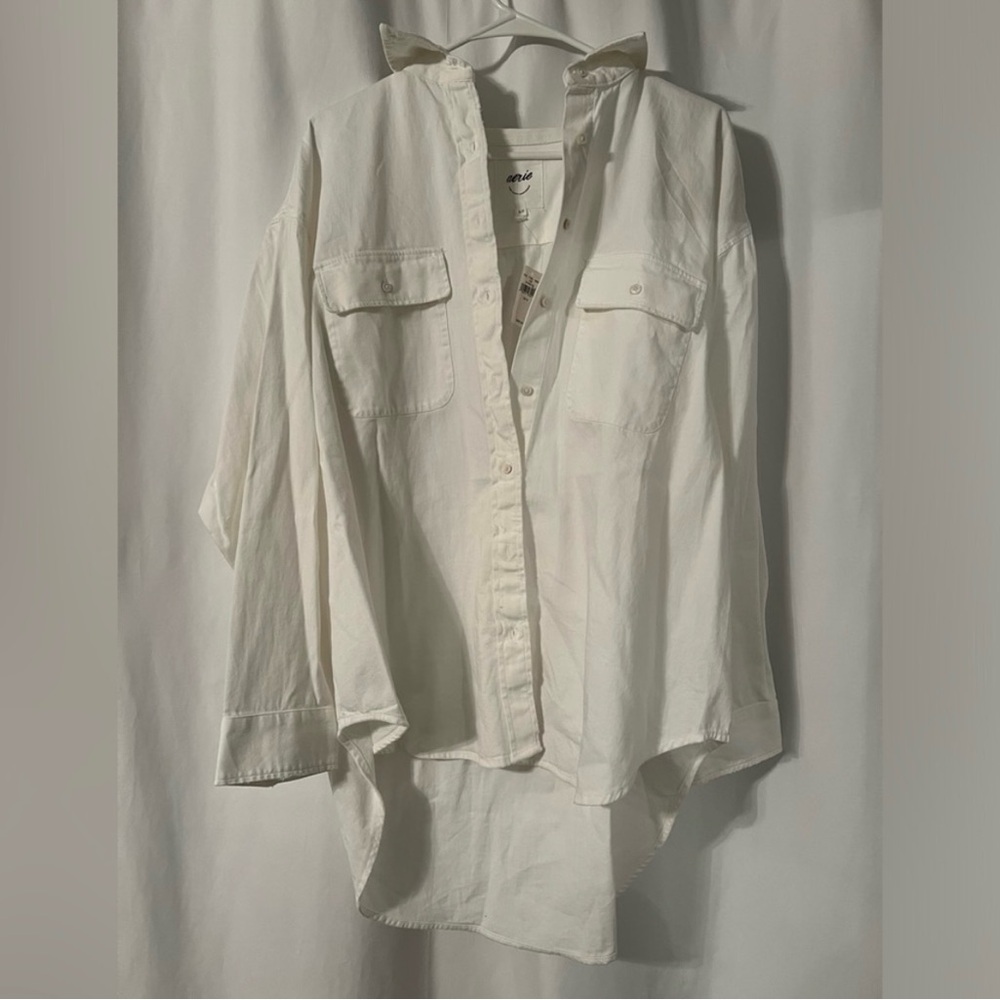 Aerie Over-Sized White Button Down